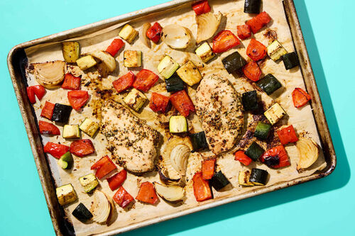Low-Carb Sheet Pan Tuscan Chicken