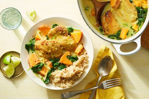 Coconut-Turmeric Chicken Thigh Stew