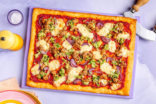 Thunfischpizza mit Zucchini