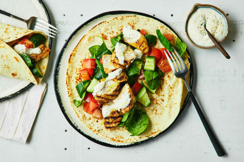 Spiced Chicken Pitas