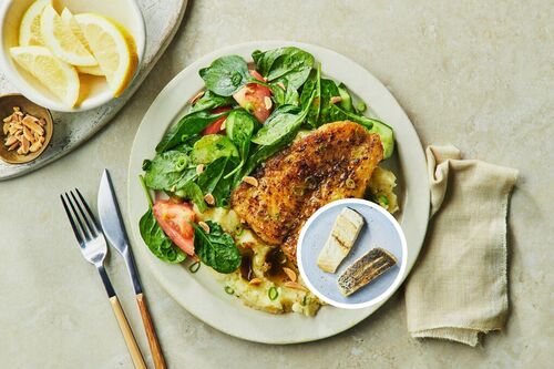 Golden Spiced Barramundi and Potato Skordalia