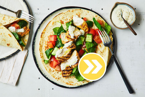 Spiced Double the Chicken Pitas