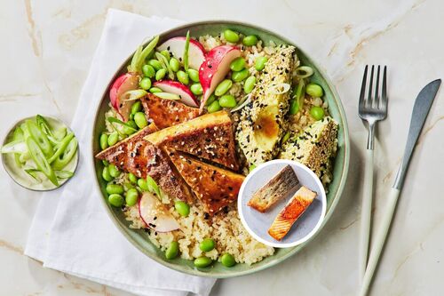 Seared Salmon and Miso Butter Rice