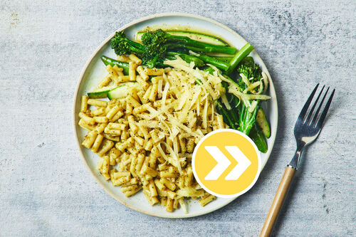 Cheesy Chicken and Pesto Pasta