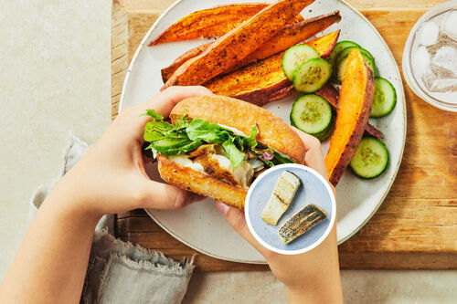 Spicy Blackened Barramundi Po' Boy Sandwich