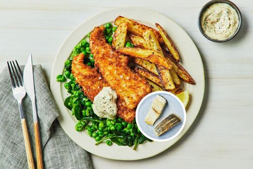 Crumbed Barramundi and Chips