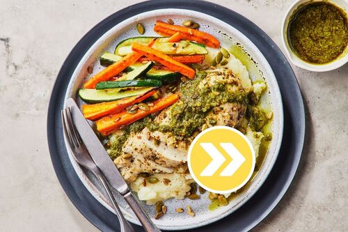 Pesto Double the Chicken and Mash