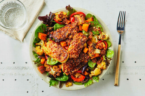 Easy Veggie and Haloumi Salad