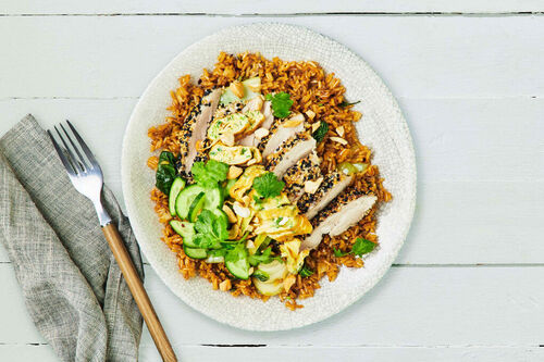 Sesame-Chicken Fried Rice