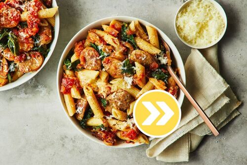 Pork Sausage and Gluten-Free Pasta