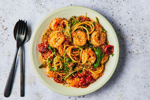 Prawn and Rocket Spaghetti