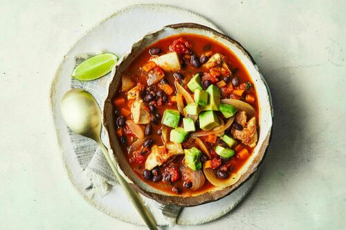 Nutritious Spicy Chicken-Black Bean Soup