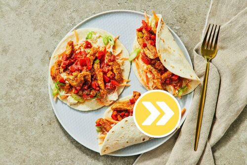 Smoky Double the Pork and Capsicum Tacos