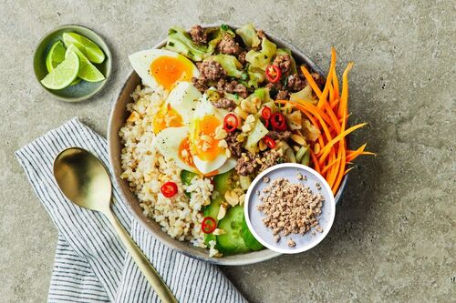Nutritious Spicy Pork Rice Bowl