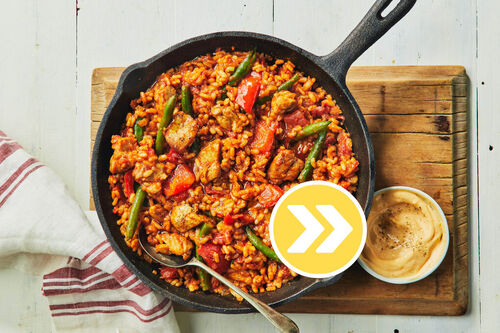 Smoky Chicken and Prawn 'Paella'