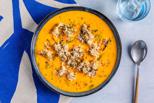 Aromatische Thai-Kürbissuppe