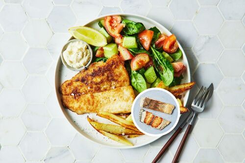 Pan-Fried Aussie Barramundi, Chips and Aioli