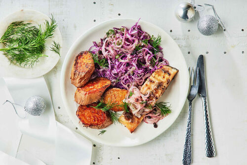 Beetroot-Glazed Salmon Fillets
