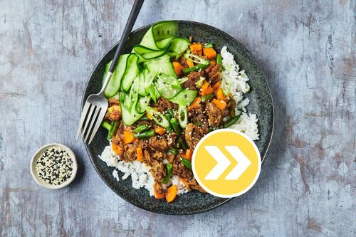 Spicy Korean-Style Mushroom 'Meat'