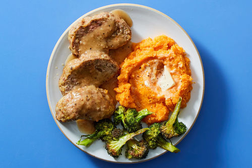 Turkey Meatloaf & Sweet Potato Mash