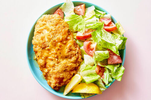 Low-Carb Chicken Francese & Salad