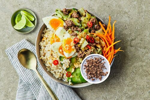 Nutritious Spicy Beef Rice Bowl