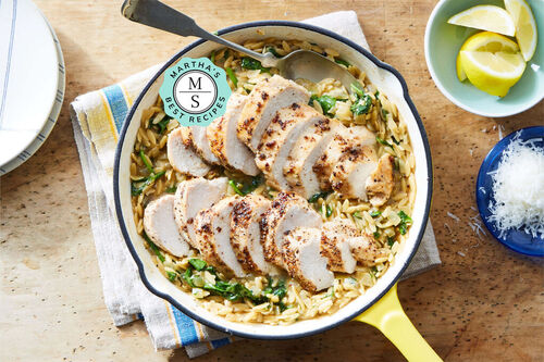 Martha's Best Chicken & Lemon Butter Orzo