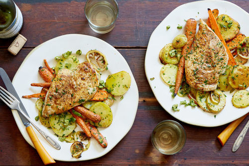 Spiced Chicken & Caramelized Lemons