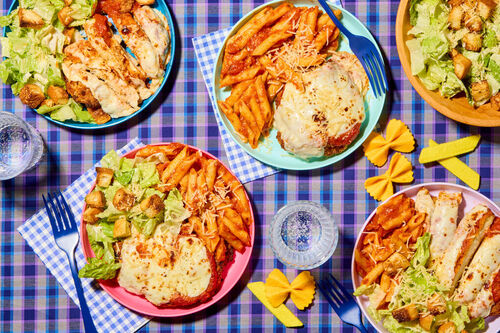 Family Friendly! Chicken Parmesan with Penne