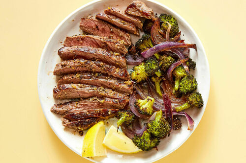Low-Carb Seared Steak & Roasted Broccoli