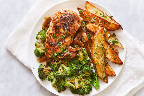 Pan-Roasted Chicken & Caramelized Onions