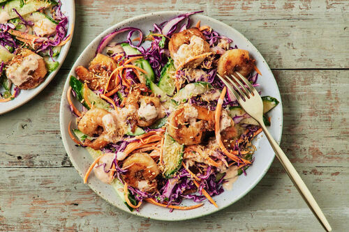 Carb-Conscious Garlic Ginger Prawns