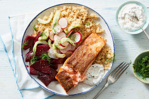 Scandinavian Crispy Salmon Bowl
