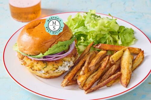 Martha's Best Cod Burgers with Seasoned Fries
