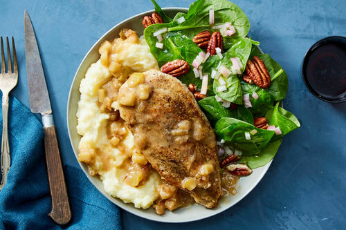 Seared Chicken & Apple-Shallot Pan Sauce