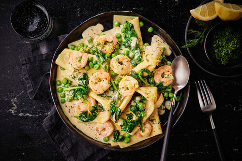 15-Min Deconstructed Creamy Prawn 'Lasagne'