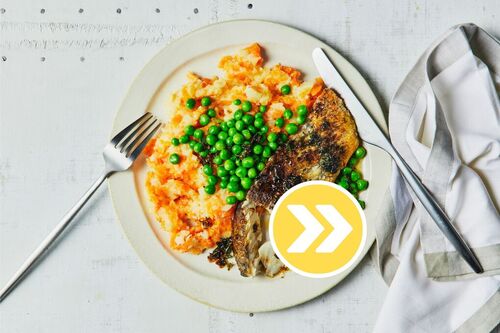 Double the Crispy Barramundi and Veggie Mash