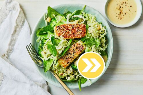 Carb-Conscious Haloumi-Chicken Mountain Salad