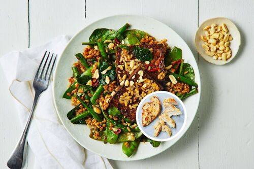 Spicy Chicken-Greens Stir-Fry