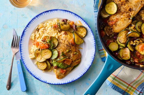 Skillet Chicken Puttanesca