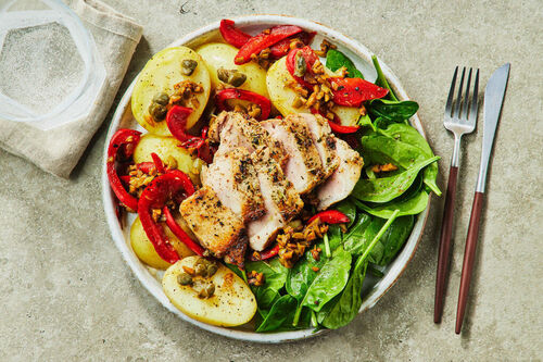 Sweet and Salty Olive Pork Steaks