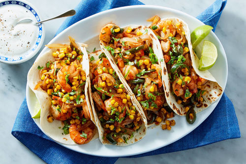 Shrimp Fajitas with Jumbo Shrimp!