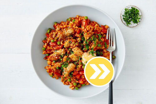 Paella-Style Chicken and Prawns