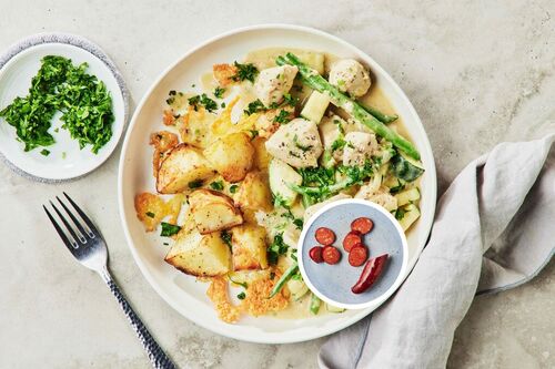 Chicken, Chorizo and Green Bean Braise