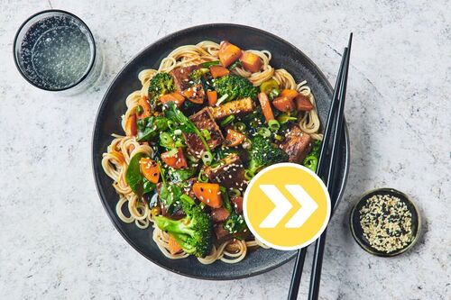 Peanut Satay Tofu and Beef Mince