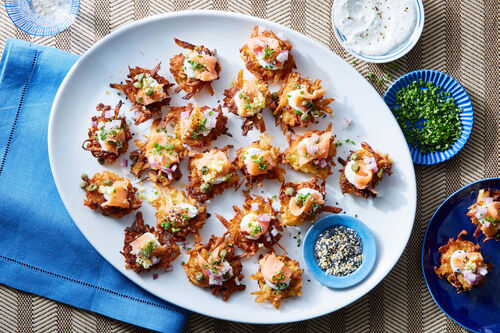 Smoked Salmon Latke Hors d'Oeuvres