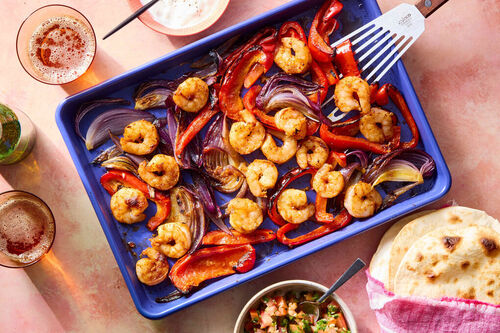 Sheet Pan Jumbo Shrimp Tacos