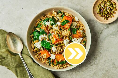 Chicken, Pumpkin and Goat Cheese Risotto