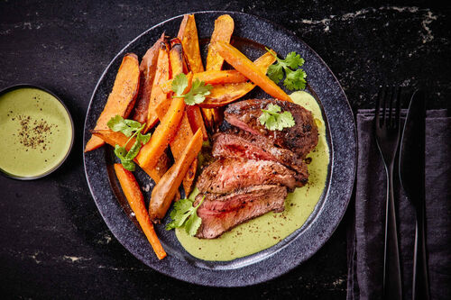 Peruvian-Style Roast Beef and Aji Verde