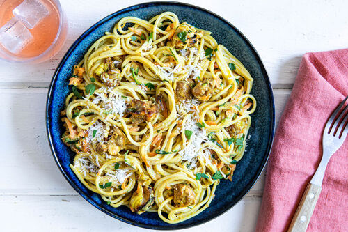 High-Protein-Pasta mit Hähnchen